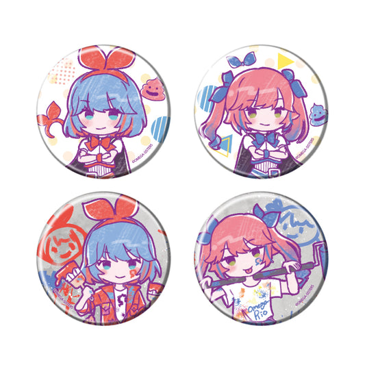 【Box/4】缶バッジ おめがシスターズ 04 グラフアートイラスト【予約商品】