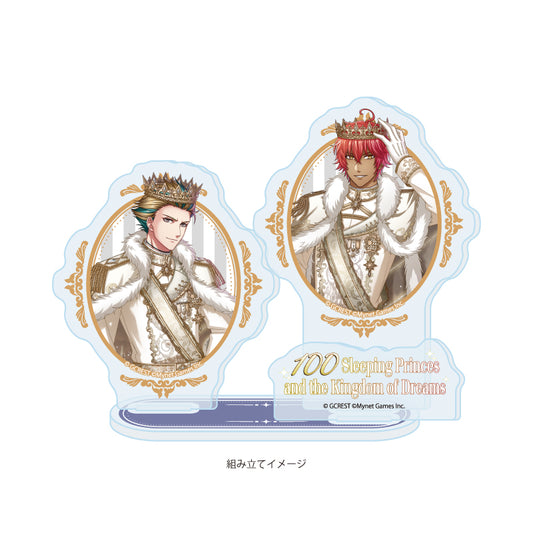 アクリルスタンドプレート 夢王国と眠れる100人の王子様 75 アザリー&雷(公式イラスト)【予約商品】