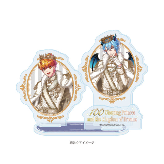 アクリルスタンドプレート 夢王国と眠れる100人の王子様 76 イラ&カイネ(公式イラスト)【予約商品】