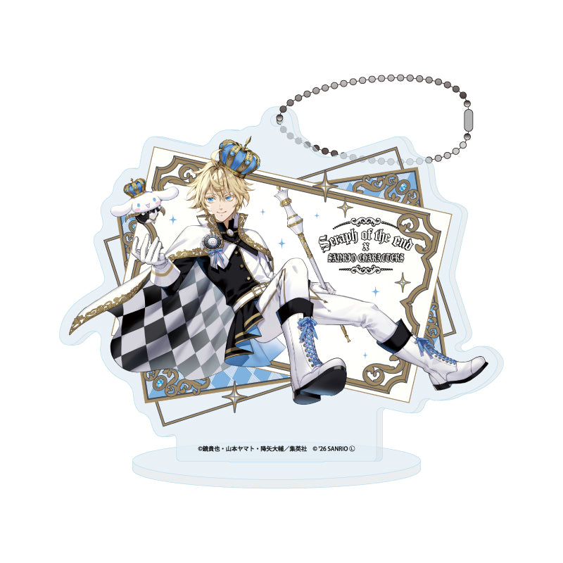 アクリルスタンドキーホルダー 終わりのセラフ×サンリオキャラクターズ 02 百夜ミカエラ×シナモロール(コラボイラスト)【予約商品】