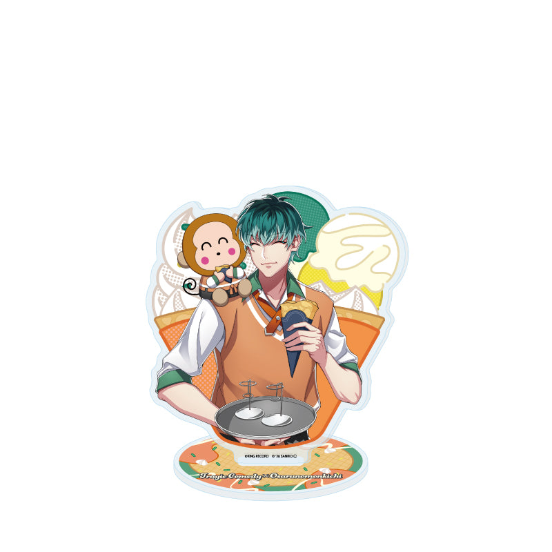 アクリルスタンド ヒプノシスマイク SANRIO NAKAYOKU EDIT 31 白膠木簓×おさるのもんきち(コラボイラスト)【予約商品】