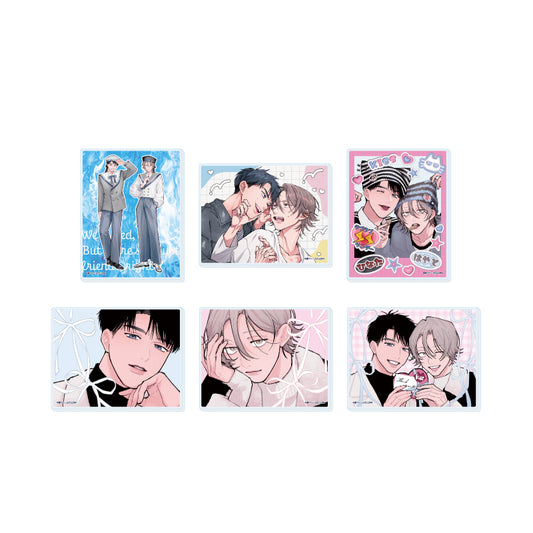 【Box/6】アクリルカード キスはしたけど友達だよな!? 01 公式&描き下ろしイラスト【予約商品】
