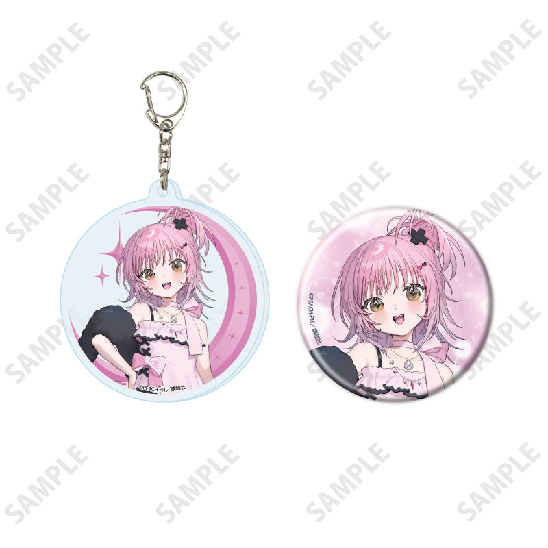 アクリルキーホルダー&缶バッジセット しゅごキャラ! 01 日奈森あむ お祝いVer.(夏炉氏描き起こしイラスト)【予約商品】