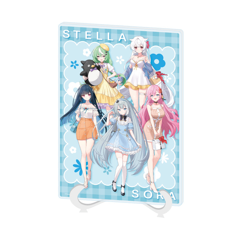 アクリルアートボード A5サイズ ステラソラ 01 集合デザイン 夏私服Ver.(描き下ろしイラスト)【予約商品】