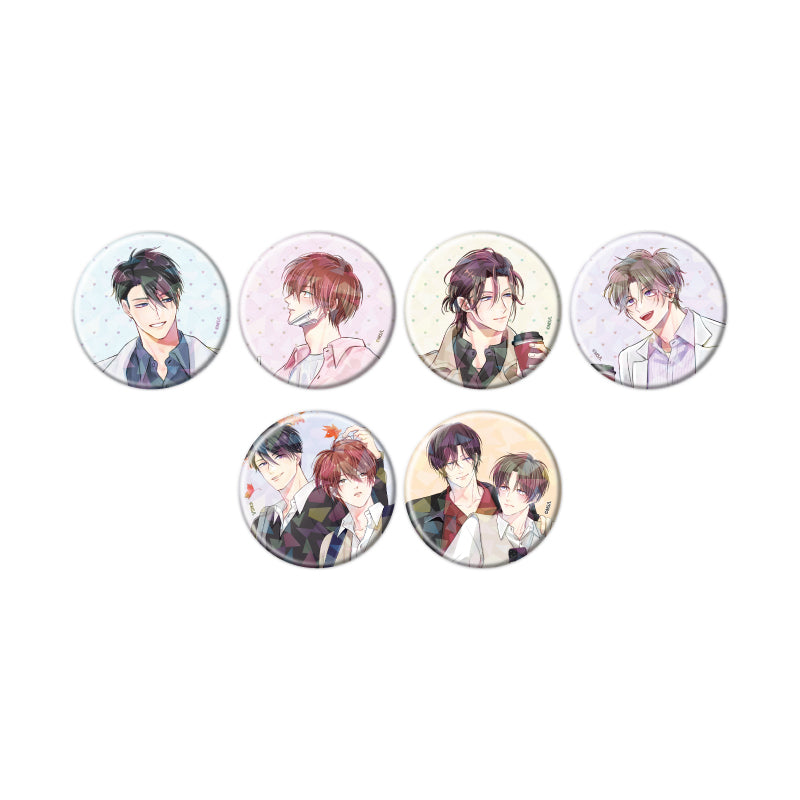 【Box/6】ホログラム缶バッジ マスク男子は恋したくないのに 01 公式&描き下ろしイラスト【予約商品】