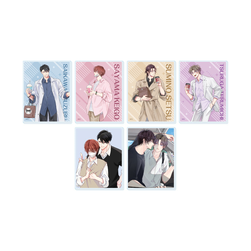 【Box/6】アクリルカード マスク男子は恋したくないのに 01 公式&描き下ろしイラスト【予約商品】