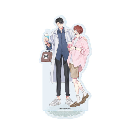 アクリルスタンド マスク男子は恋したくないのに 04 才川綴&佐山圭悟(描き下ろしイラスト)【予約商品】