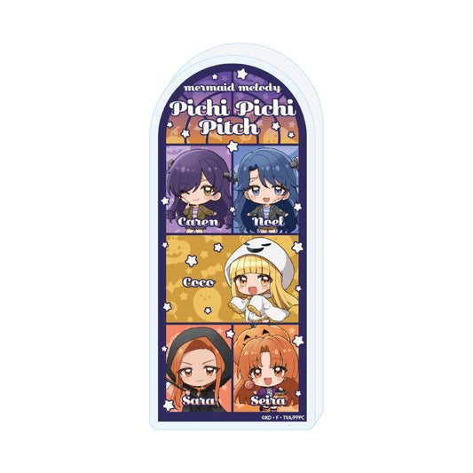 ミニアクリルブロック マーメイドメロディー ぴちぴちピッチ 02 かれん&ノエル&ココ&沙羅&星羅 ハロウィンVer.(ミニキャライラスト)【予約商品】