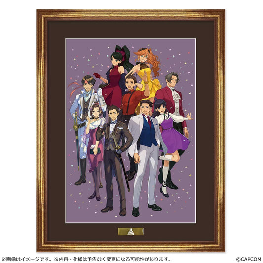 逆転裁判25周年 メインビジュアル 額装付きキャラファイングラフ【予約商品】