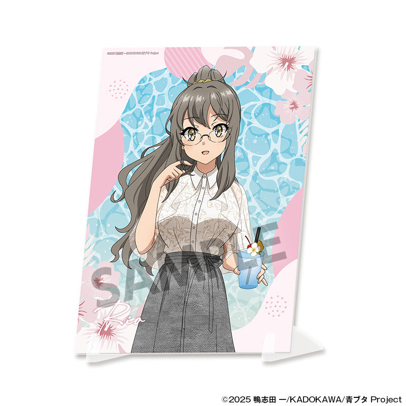 青春ブタ野郎シリーズ 描き下ろしビジュアルアクリルプレート 双葉理央 バカンスVer.【予約商品】