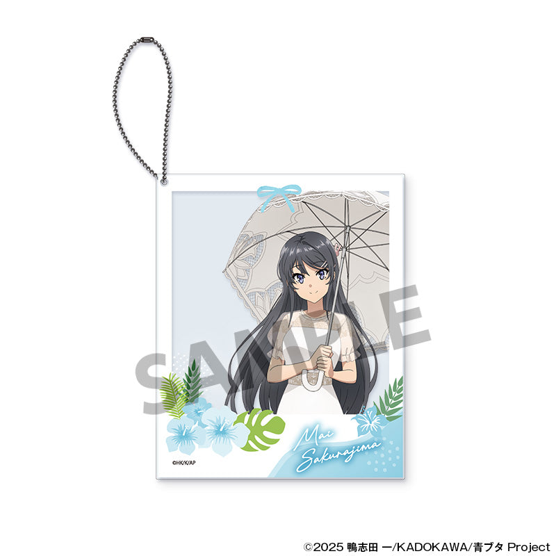 青春ブタ野郎シリーズ 描き下ろしポラロイド風アクリルキーホルダー 桜島麻衣 バカンスVer.【予約商品】
