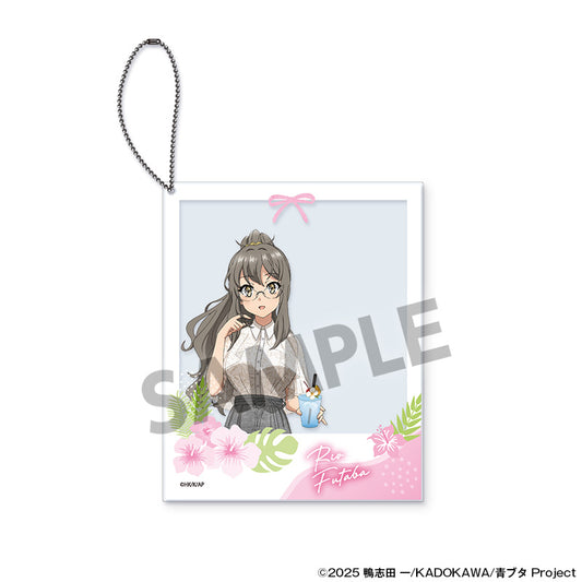 青春ブタ野郎シリーズ 描き下ろしポラロイド風アクリルキーホルダー 双葉理央 バカンスVer.【予約商品】