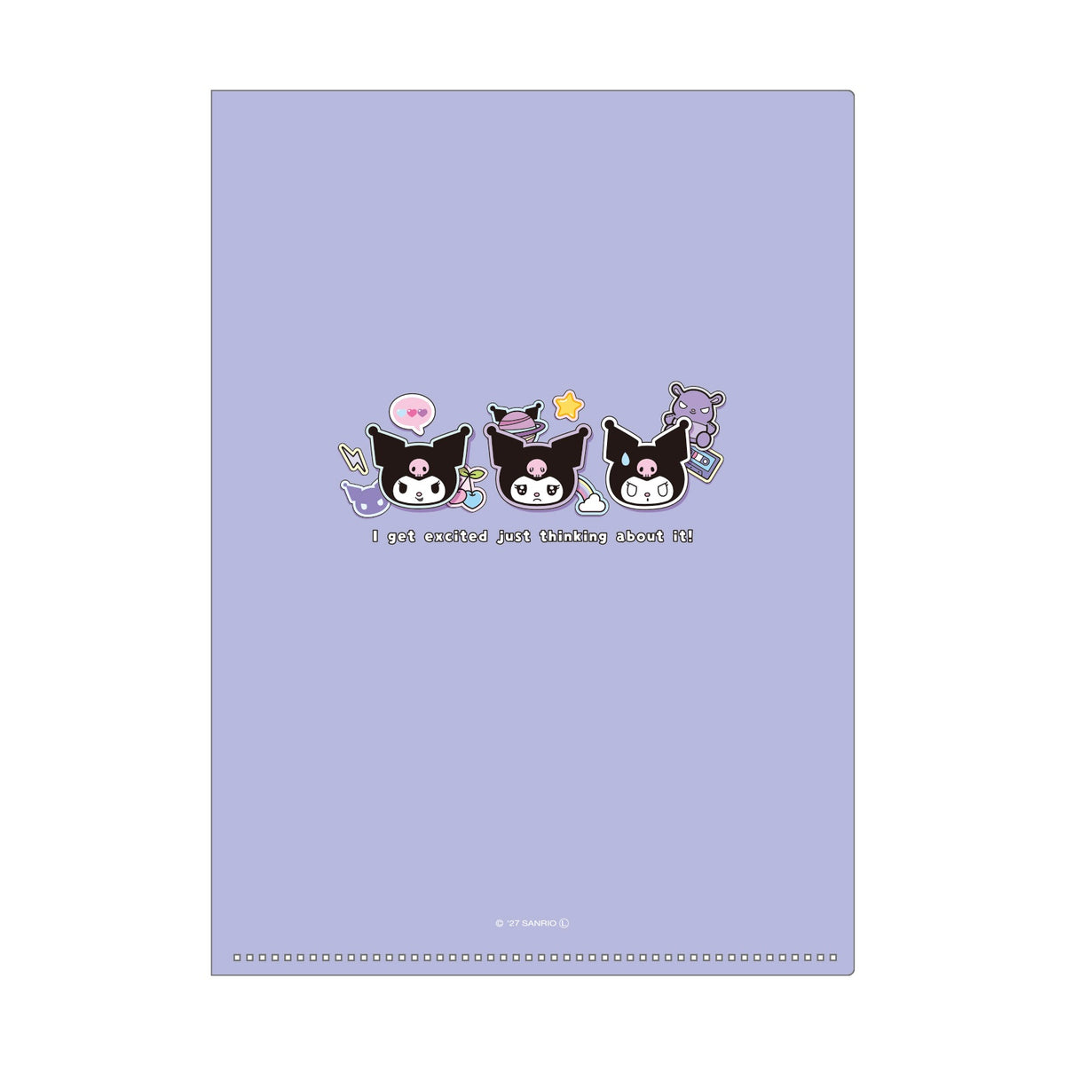 サンリオキャラクターズ 5インデックスクリアファイル ペタペタステッカーズ2/クロミ【予約商品】