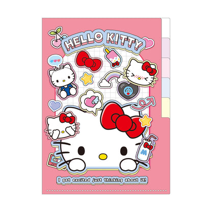 サンリオキャラクターズ 5インデックスクリアファイル ペタペタステッカーズ2/ハローキティ【予約商品】