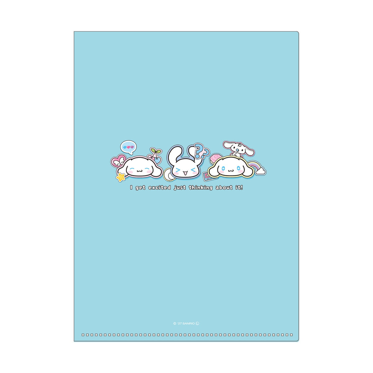 サンリオキャラクターズ 5インデックスクリアファイル ペタペタステッカーズ2/シナモロール【予約商品】