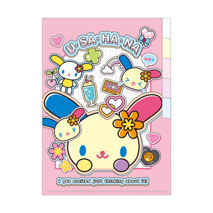 サンリオキャラクターズ 5インデックスクリアファイル ペタペタステッカーズ2/ウサハナ【予約商品】