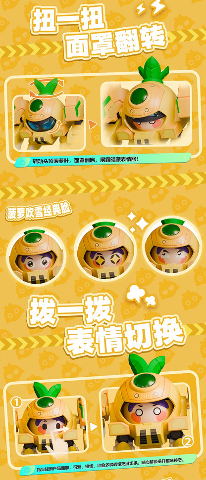 YI LI CHUANG WAN Fruity ROBO(フルーティーロボ) QROBO Pineapple Slasher(パイナップル・スラッシャー) プラスチックモデルキット【予約商品】
