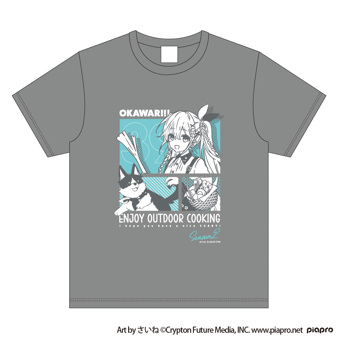 初音ミク OUTDOOR COOKING OKAWARI!! Tシャツ L【予約商品】