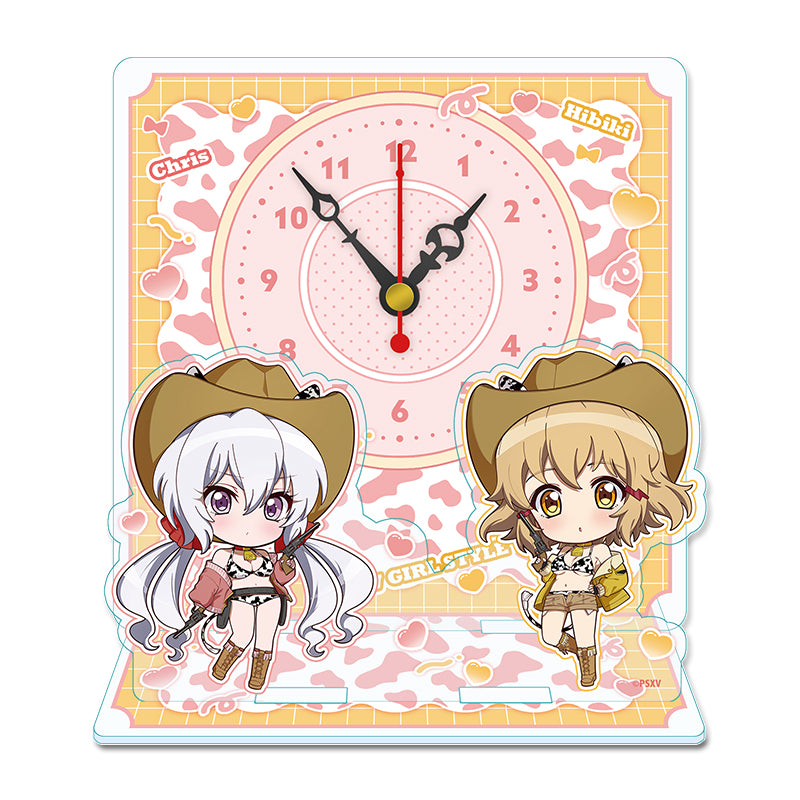 戦姫絶唱シンフォギアXV ぷちちょこミニアクリル置時計 立花響&雪音クリス カウガールVer.【予約商品】