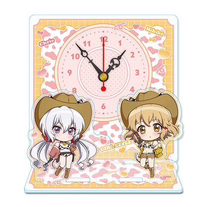 戦姫絶唱シンフォギアXV ぷちちょこミニアクリル置時計 立花響&雪音クリス カウガールVer.【予約商品】