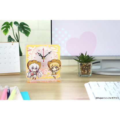 戦姫絶唱シンフォギアXV ぷちちょこミニアクリル置時計 立花響&雪音クリス カウガールVer.【予約商品】