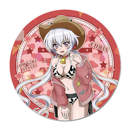 戦姫絶唱シンフォギアXV 描き下ろし キラキラBIG缶バッジ 雪音クリス カウガールVer.【予約商品】