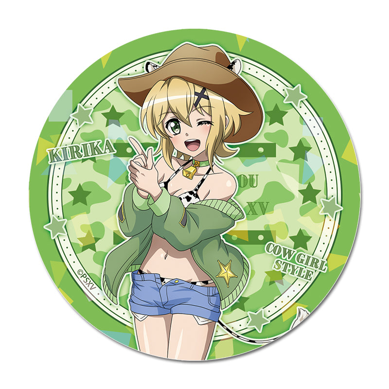 戦姫絶唱シンフォギアXV 描き下ろし キラキラBIG缶バッジ 暁切歌 カウガールVer.【予約商品】