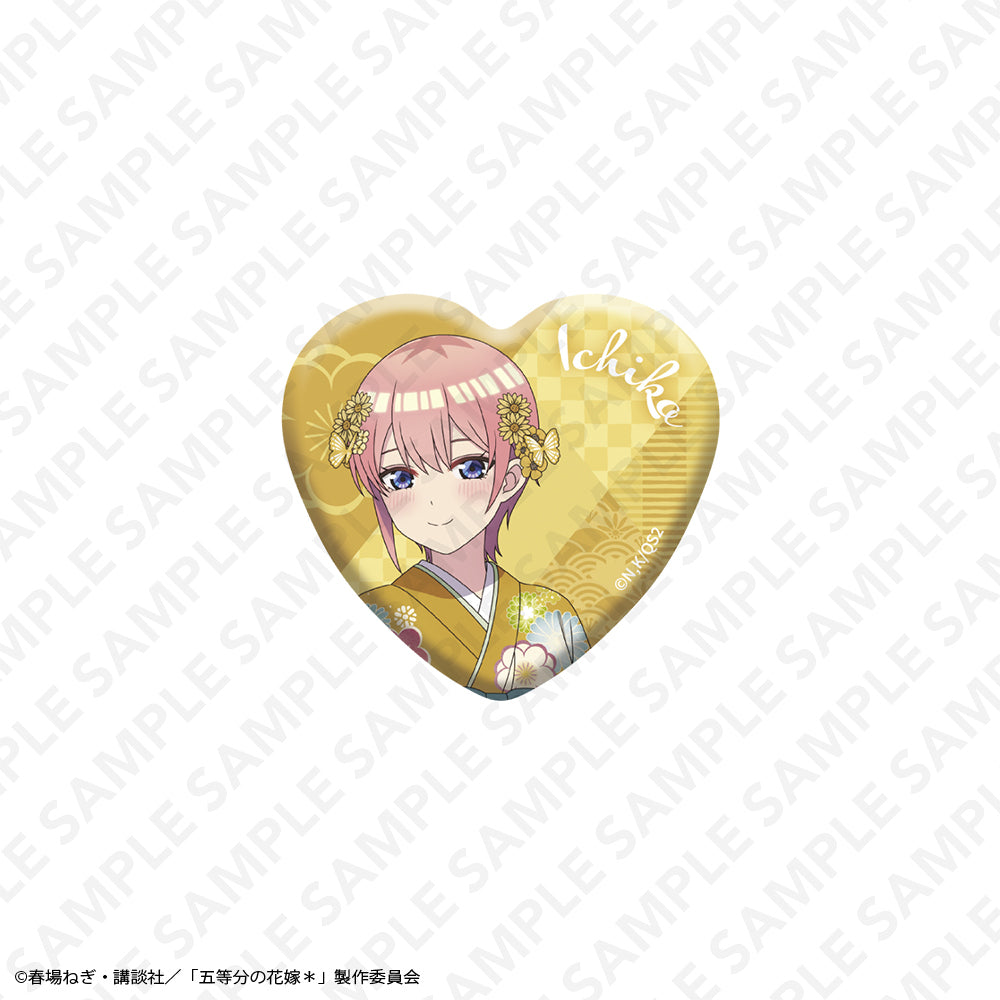 五等分の花嫁* オーロラハート型缶バッジ 中野一花【予約商品】