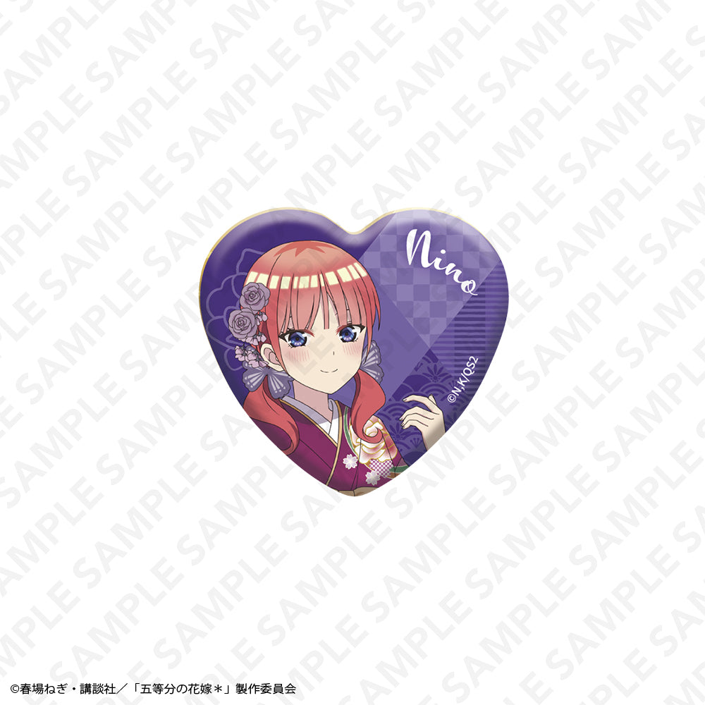 五等分の花嫁* オーロラハート型缶バッジ 中野二乃【予約商品】