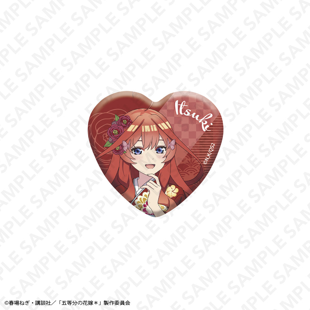 五等分の花嫁* オーロラハート型缶バッジ 中野五月【予約商品】