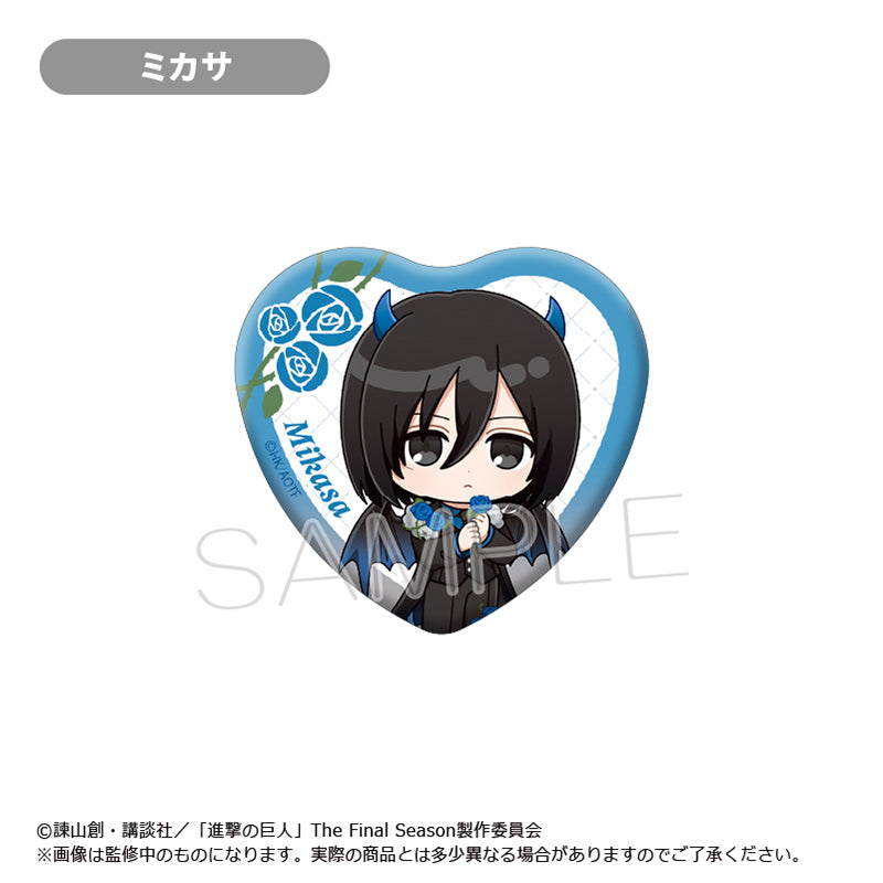 Box/6】進撃の巨人 ミニキャラハート缶バッジ DEVIL Ver.【予約商品
