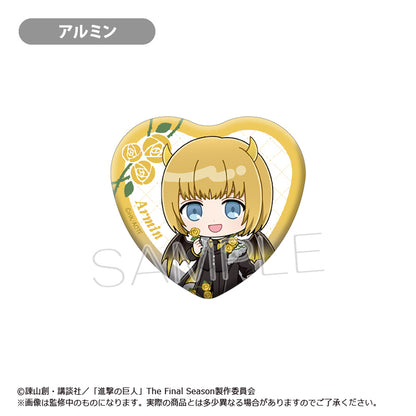 【Box/6】進撃の巨人 ミニキャラハート缶バッジ DEVIL Ver.【予約商品】