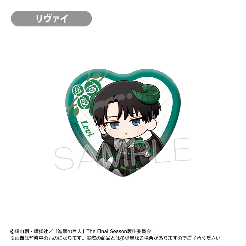 【Box/6】進撃の巨人 ミニキャラハート缶バッジ DEVIL Ver.【予約商品】