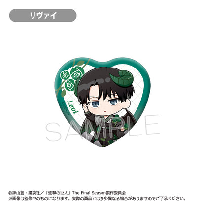 【Box/6】進撃の巨人 ミニキャラハート缶バッジ DEVIL Ver.【予約商品】