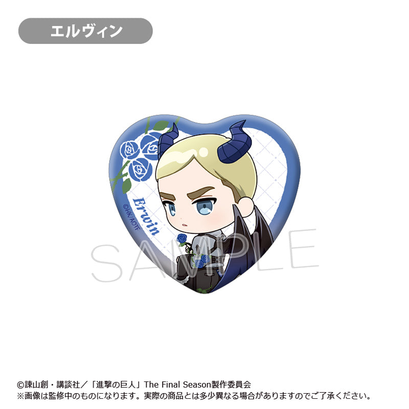 【Box/6】進撃の巨人 ミニキャラハート缶バッジ DEVIL Ver.【予約商品】