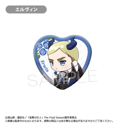 【Box/6】進撃の巨人 ミニキャラハート缶バッジ DEVIL Ver.【予約商品】