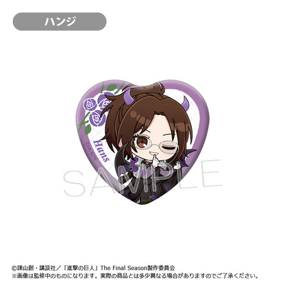 【Box/6】進撃の巨人 ミニキャラハート缶バッジ DEVIL Ver.【予約商品】