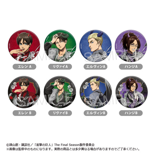 【Box/8】進撃の巨人 箔押し缶バッジ DEVIL Ver.【予約商品】