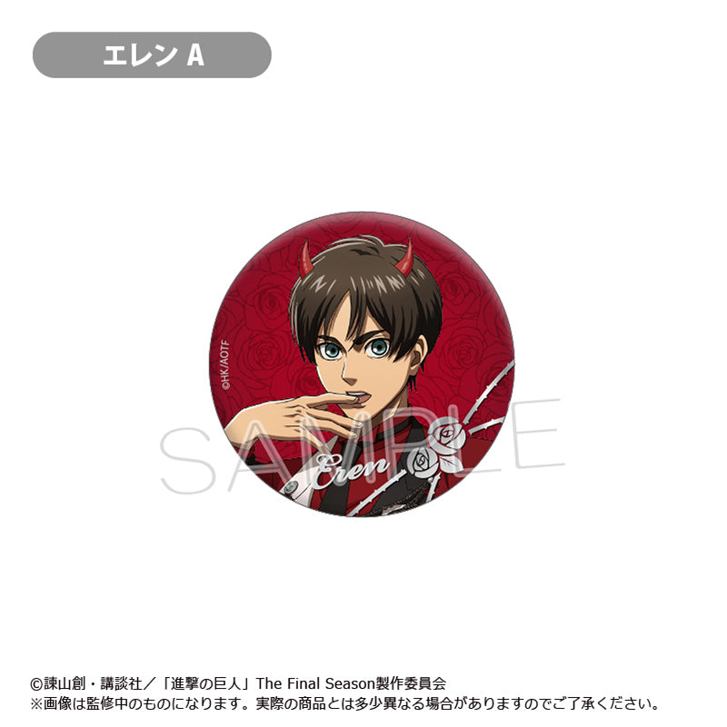 【Box/8】進撃の巨人 箔押し缶バッジ DEVIL Ver.【予約商品】