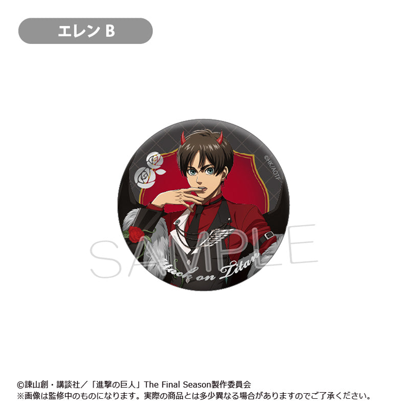 【Box/8】進撃の巨人 箔押し缶バッジ DEVIL Ver.【予約商品】
