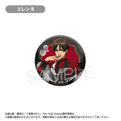【Box/8】進撃の巨人 箔押し缶バッジ DEVIL Ver.【予約商品】