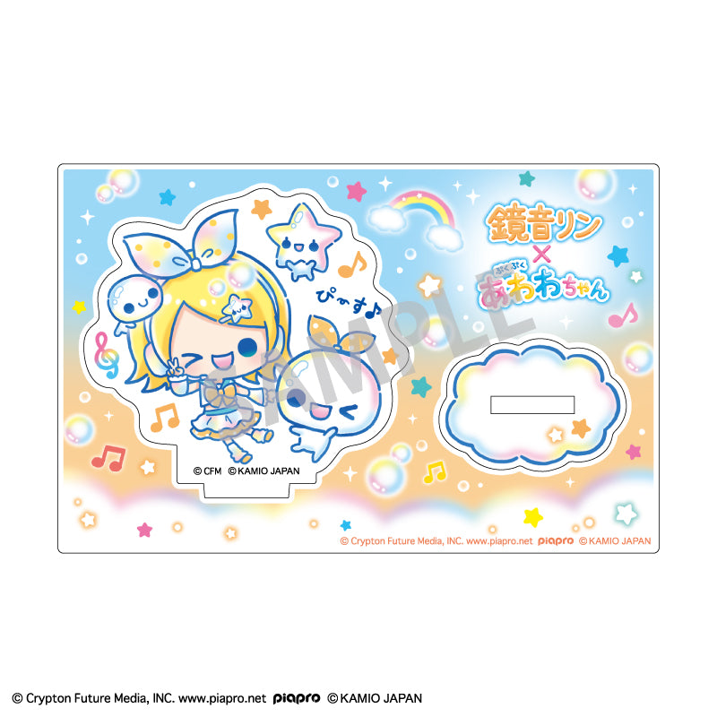初音ミク×ぷくぷくあわわちゃん ミニアクリルスタンド 鏡音リン【予約商品】