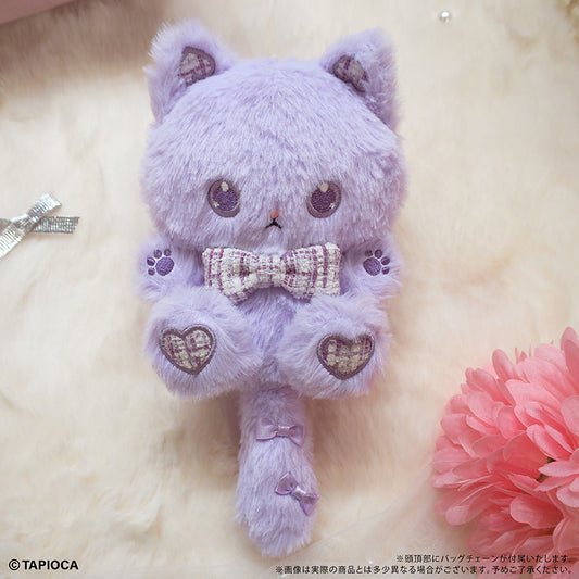 タピオカ オリジナル たぴにゃんこ ツイードリボンVer. パープル【予約商品】