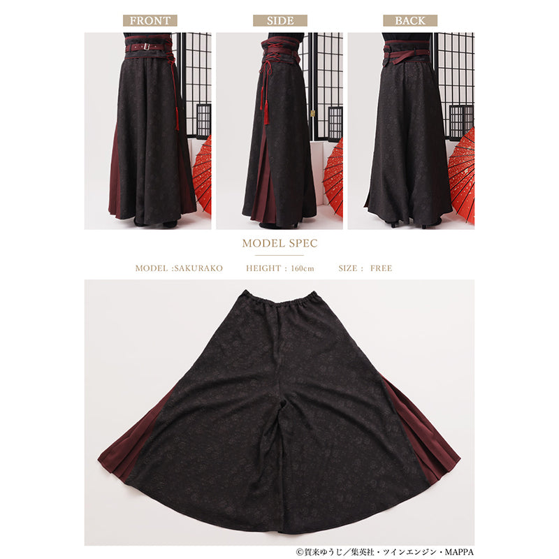 地獄楽×Favorite 佐切モチーフワイドパンツセット 黒【予約商品】