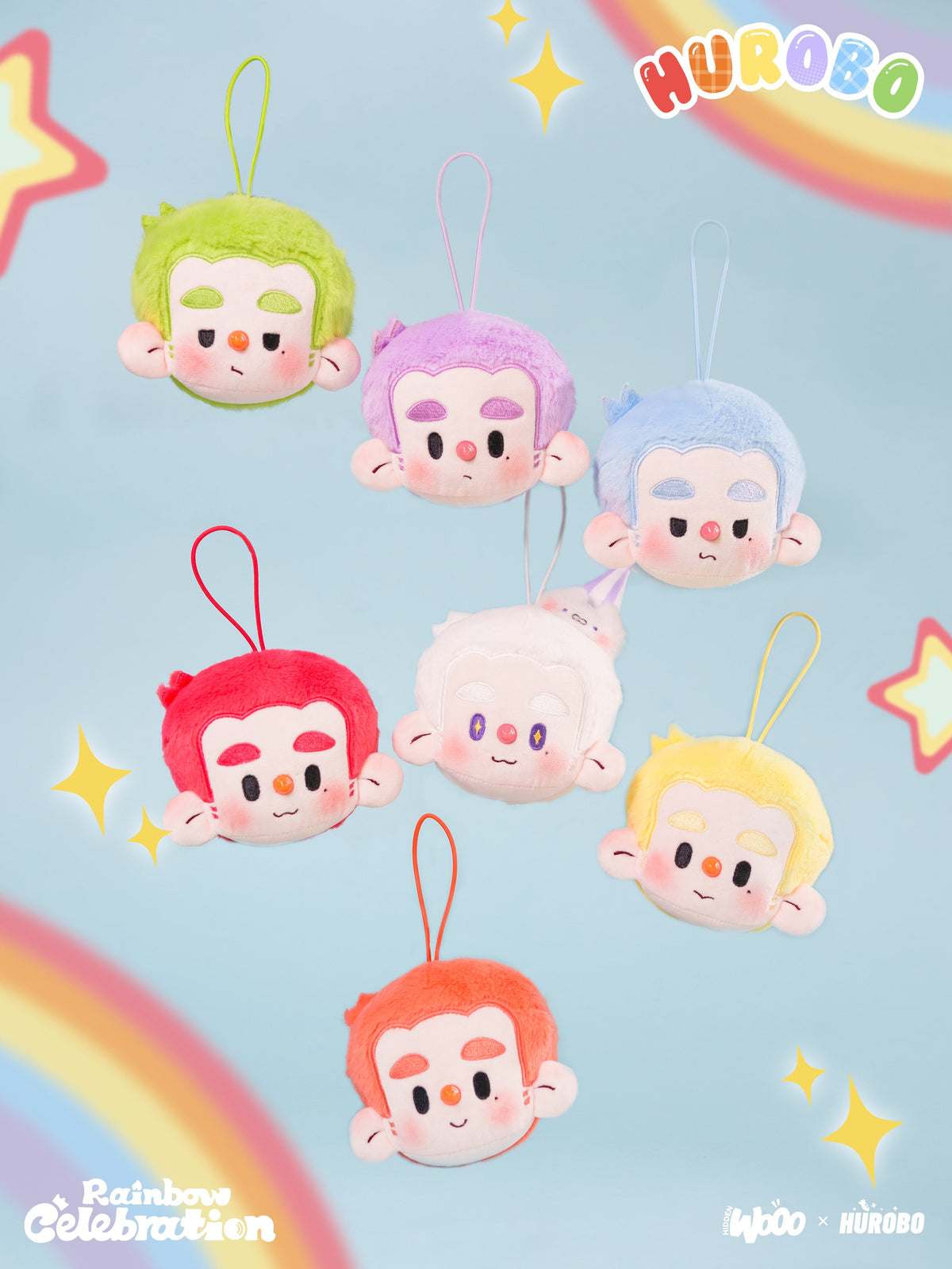 【Box/6】010_HUROBO レインボーセレブレーション ぬいぐるみペンダント【予約商品】