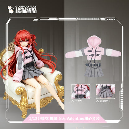 GOOMOO GM-N-004 パーカー&スカートセット 1/12スケール可動フィギュア用着せ替え服【予約商品】
