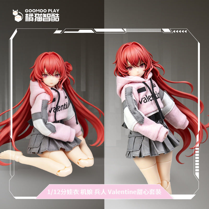 GOOMOO GM-N-004 パーカー&スカートセット 1/12スケール可動フィギュア用着せ替え服【予約商品】