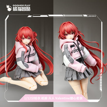 GOOMOO GM-N-004 パーカー&スカートセット 1/12スケール可動フィギュア用着せ替え服【予約商品】