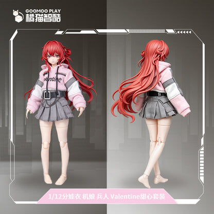 GOOMOO GM-N-004 パーカー&スカートセット 1/12スケール可動フィギュア用着せ替え服【予約商品】