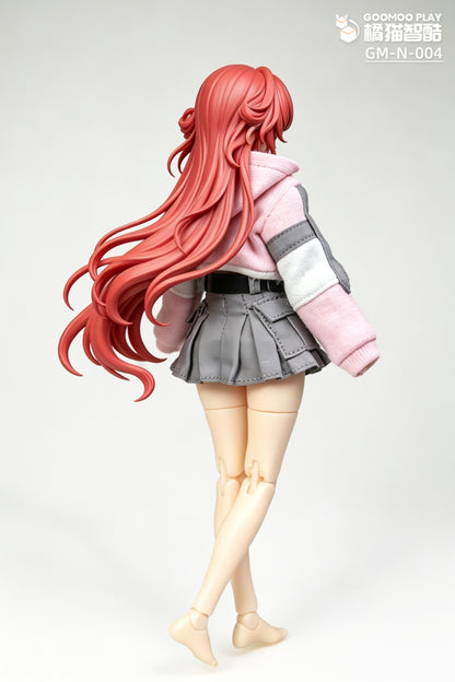 GOOMOO GM-N-004 パーカー&スカートセット 1/12スケール可動フィギュア用着せ替え服【予約商品】